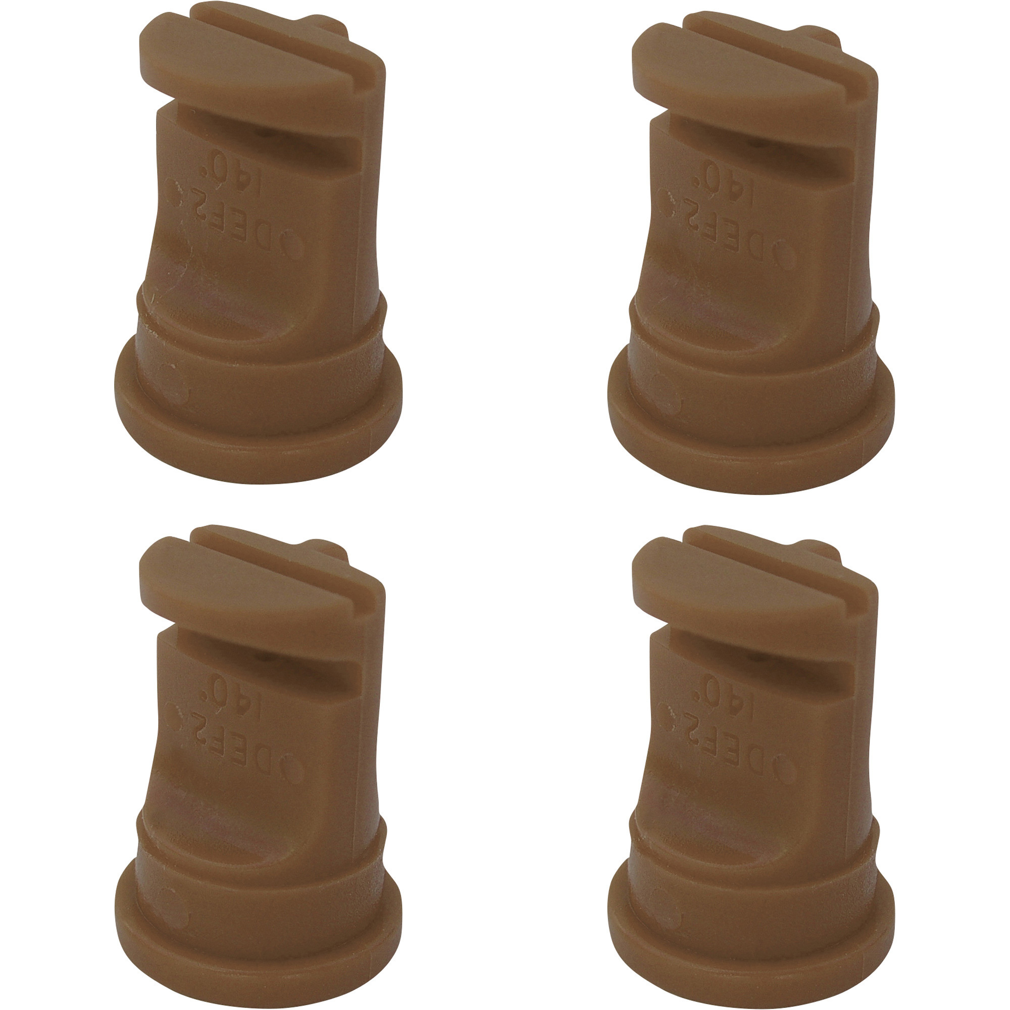 Valley Industries Deflector Spray Nozzles - 4-Ct. Pkg., 140° Wide Angle Spray, Brown, Model# DF2.5-CSK